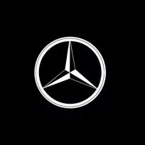 2x LED automobilio durų pasveikinimo šviesos projektorius su logotipu Mercedes Benz B E C klasėms W205 AMG W176 W177 W212 W213 W246 W247 W166 M X166 GL ZY3 2PCS tamsiai pilka spalva