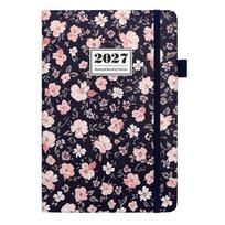 From Jan-Dec A5 Diary PU Leather Cover Yearly Planner New 2027 Planner  Home School Office B gray