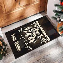 Rammstein Kristalinis Aksominis Kilimas, Individualus Vardas Tekstas Personalizuotas Neslystantis Grindų Kilimėlis Namų Dekoro Dovana 50cmx80cm white