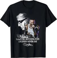 Chester Bennington Legends Never Die Signature Linkin Park Marškinėliai Unisex Marškinėliai L white