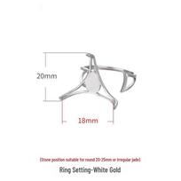 DIY Inlaid Beeswax Jadeite Jade Ring Holder for Men and Women Fashion Accessories white
