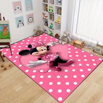 1 vnt. Minės Mikės Peliuko rašto kilimas Kilimai svetainei miegamajam grindų kilimėlis Dekoracija Neslystantys kilimai Vaikų kambarys Rožinis kambario dekoras 40cm x 60cm pink