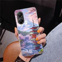 Japanese Cherry Mount Fuji Phnoe Case for Xiaomi Poco X5 X6 X7 Pro X4 Gt F7 Ultra M8 M7 Redmi 15C 15 13C 13 12C 12 Unique Cover Redmi 10 white