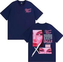 Omar Courtz Primera Album 2026 Merch T Shirt Fashion Hip Hop Punk Streetwear T Shirts Unisex Unisex Casual Loose Tees Unisex M pink