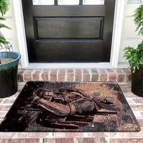 1 vnt. Poliesterio durų kilimėlis „The Mandalorian Welcome“ – Neslystantys vonios kambario grindų kilimėliai – Puikiai tinka namų prieangiams, miegamiesiems ir vonios 50x80cm