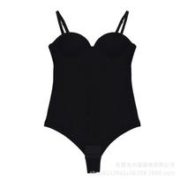 Detachable Shoulder Strap Tummy Control Triangle Shaping One Piece Bodysuit Shapewear M juoda