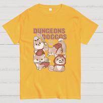 Dungeons And Doggos Nerdy T-Shirt S geltona