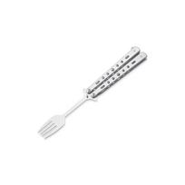 Rust-proof Butterfly Cutter Style Folding Spoon Space-saving Travel Fork Camping Spoon  Trip Silver Spoon