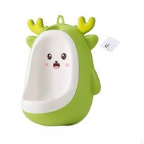 Dinosaur Urinal Easy to Clean Toilet Training Cute Pee for Young Children, Green Dinosaur W Hook white