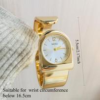 Famous Brand Women Watch Ladies Luxury Quartz Watch Gift Relojes Para Mujer Fashion Gold Watch Open Bracelet Wristwatches beige