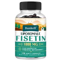 Bunkell Liposomal Fisetin Soft Capsules, Plus Quercetin, Antioxidant Support, 120 Caps 120 Capsules