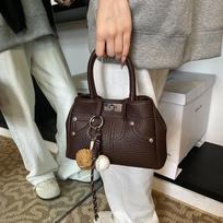 Premium Retro Small Bag Women'S Popular Messenger Bag Foreign Style Fashion Casual Handbag no pendant tamsiai ruda spalva