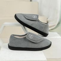 Namų šlepetės vyrams ir moterims Suede odinės šlepetės Neslystančios įsispiriamos šlepetės Patogios šiltos pliušinės Indoor/Outdoor Diabetikams, tinstantiems kojoms Size 39-40EU/CN40-41 gray