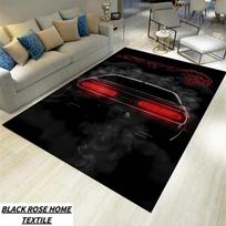 SRT Hellcat Dodge Challenger Kilimėlis stovyklavimui, Fotografijos rekvizitas ir Neslystantis vaikiškas kilimas Sportinio automobilio kilimas kelionėms ir namams 80cm x 120cm