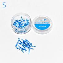 40Pcs Dental Interdental Wedges Sealing Composite Wedges Silicone Suitable Adaptive Dentist Material For Tooth Restoration white