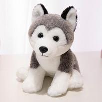 Multiple Kinds Realistic Pet Dogs Plush Toys Stuffed Husky Beagle Bernese Mountain Dog Doll Funny Kids Companion Room Decor 22cm-30cm black