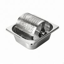 Butter Roller with Pan Stainless Steel Kitchenware Perforated for 1.0l-no Feet 201 Material gray