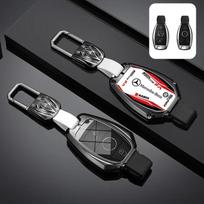 Automobilių lenktynių stiliaus dizaino raktų dėklo dangtelio korpusas Automobilio aksesuaras Mercedes Benz A B C S klasės AMG GLA CLA GLC W176 W221 W204 W205 black