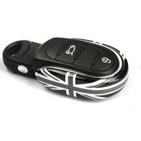 Metalinis automobilio rakto korpuso dangtelis, skirtas Mini Cooper F54 F55 F56 F57 F60 JCW Clubman Countryman Gray Union Jack black