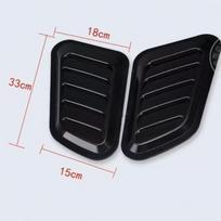 Car Fake Air Outlet Hood Decor Vent Modification Carbon Fiber Vent Inlet Hood Fake Vent Sticker gray