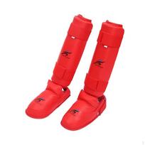 Karate Leg Guard HookandLoop Straps Fighting Arts Shin Synthetic Material Guards M blue