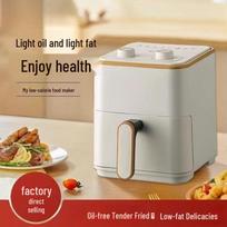 Smart Mechanical Air Fryer with Visible Window, Oil-Free Low-Fat Cooking, All-in-One Electric Oven for Home Use