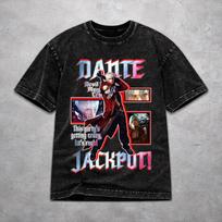 Men Women Vintage Washed T-shirts Devils May-Cry 3 Printed Shirt Accessories High Street  Tees Tops M black