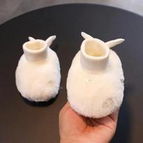Winter New Cute Sweet Baby Girl Shoes Warm Comfort Soft Baby Shoes with Wings Brand Designed Specifically for Newborn Baby Bebés S insole10.5cm balta