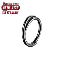 F136 Titano Auskarai Septum Cirkonis Ausies Tragus Kremzlė Nosies Žiedai Daith Helix Lankelis Clicker Moteriški Papuošalai Mergaitės Dovana 1.2x6mm black