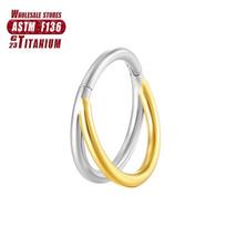 F136 Titano Auskarai Septum Cirkonis Ausies Tragus Kremzlė Nosies Žiedai Daith Helix Lankelis Clicker Moteriški Papuošalai Mergaitės Dovana 1.2x10mm white