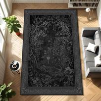 Tamsus gotiškas šikšnosparnių miško kilimas Retro raganos voratinklio rašto kilimas svetainei, miegamajam Tamsiosios akademijos dekoras Neslystantis grindų kilimėlis 150x200cm