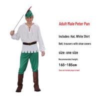Robino Hudo ir Piterio Peno Žaliųjų Elfų Kostiumai Suaugusiems - Unisex Cosplay Apranga Vaikų Dienai One Size white