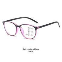 Vyriški dviejų zonų fotokrominiai, mėlyną šviesą blokuojantys, UV apsaugantys skaitymo akiniai +350 Multifocal Photochromic Gray