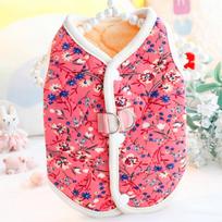 Autumn Winter Pet Warm Vest Cat Dog Clothes Luxury Puppy Coat Floral Overalls for Dogs Chihuahua Yorkie Dachshund Dog Vests New (Pink,XXL) rožinė