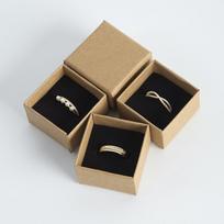 24pcs Bulk 4x4x3cm Jewelry Gift Boxes Ring Necklace Earrings Brown Paper Box For Girlfriend Mother Jewellry Storage Small Case beige