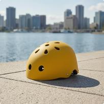 Helmet with 11 Vents Ventilated Skate Hard Shell for Skateboarding, Roller Skating, Climbing M geltona