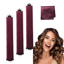 Heatless Rubber Hair Curler: 3 Hooks Big Wave Sleep Curling Tool black