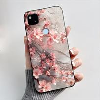 Dėklas Google Pixel 4a, prabangus madingas, su drugeliais ir gėlėmis, minkštas matinis TPU silikoninis galinis dangtelis, juodas, skirtas Pixel4a 4G 5G telefonui Google Pixel 4a 5G gray