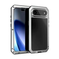 For IPhone 17 Air 17Pro 17ProMax  Aluminum Metal Tank Case Heavy Duty Shockproof Rugged Armor Dust Cover Gorilla Glass aluminum&iPhone17 Pro sidabras