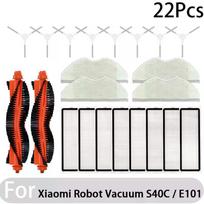 Tinka Xiaomi Robotiniam Dulkių Siurbliui S40C E101 Priedai Ritininis Pagrindinis Šoninis Šepetėlio Dangtelis Filtras Mopas 22-piece set
