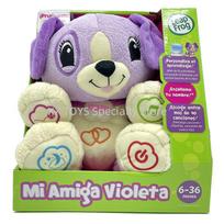 LeapFrog Mano Draugas Violetinis Elektroninis Interaktyvus Pliušinis Žaislas Šuo su Garsu ir Šviesa Muzika Mokymasis Ispanų Anglų Ankstyvieji Žaislai purple