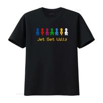 Retro 80s Gaming Jet Set Willy T Shirt Vintage Washed Stretched Comfortable Top For Everyday Wear Designer Clothes Streetwear 3XL black