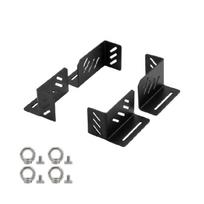 Roof Rack Tie-Down Loop Mounting Kit with Bent Slotted Brackets for Vehicle Cargo Rack Installation Work Before Outdoor Trip black