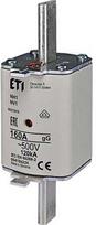 Solar Plus Saugiklis NH1 160A gG, 500V AC, atjungimo geba 120kA, standartas IEC 60269-1, IEC 60269-2. Su būsenos indikatoriumi.