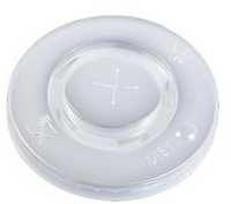 Multi Plastikinis dangtelis Ø80 mm Catersource plokščias su kryžmine angimi permatomas popieriniams puodeliams PS Plast, 100 vnt.