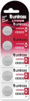 Uniross Batteries Uniross U5CR2032, vienkartinė baterija, CR2032, ličio, 3 V, 5 vnt., sidabrinė