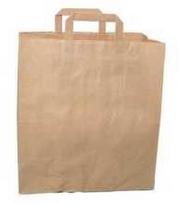 Multi Pakavimo maišas 22 l 320x170x350 mm 80 g su rankena, rudos spalvos popierius OMPAKKES 4x50 vnt., 4 pak. x 50 vnt./kartonas