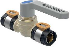 Geberit Čiaupas su rutuliniu vožtuvu „Flowfit“ 75 mm su trumpa rankena
