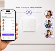 Qoltec 52719 Smart 1-Gang Light Switch | Wi-Fi | Timer | Tuya | Smart life | White