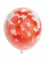 Globos Europe Bv Burbuliukai, raudoni konfeti